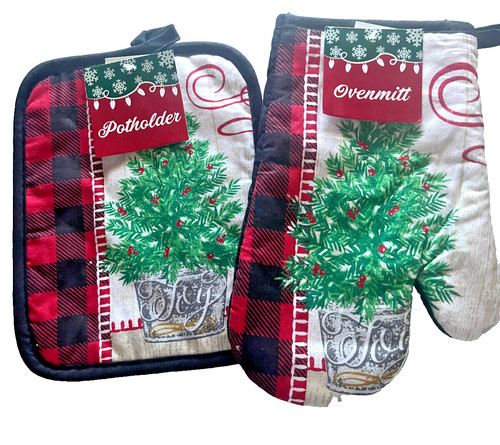 Christmas tree oven mitt - tree,