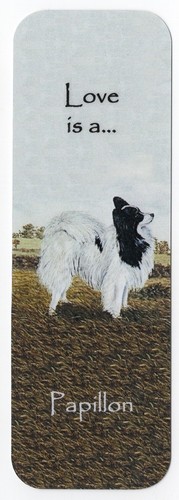 Papillon dog bookmark - papillon,