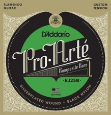 D'Addario EJ25B Pro-Art Black Nylon Composite, Flamenco Acoustic Guitar Strings