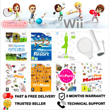 WII SPORTS - OFFICIAL WII GAMES BUNDLE - RESORT PLAY MUSIC PARTY FIT FIT+ PLUS