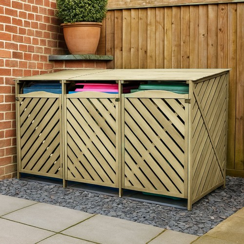 Triple wheelie bin storage - wheelie,