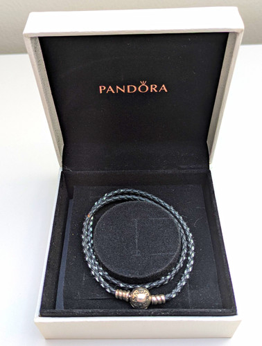 Pandora black braided - braided, leather
