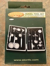 STONFO TRAVEL TOOL SET for FLY TYING. 8 PREMIUM TOOLS W/ CASE. New MADE IN ITALY