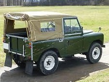 LAND ROVER SERIES 2 2A AND 3 SWB FULL CANVAS HOOD WITH WINDOWS IN SAND