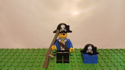 Lego minifigure pirate blue - minifigure,