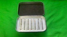 Richard Wheatley Silmalloy of England Metal Black Fly box. Damaged.