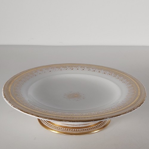 Antique gilded footed cake - gilded,