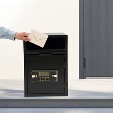 Secure Mail Drop Box Lockable Parcel Drop Box Mailbox w/Intelligent Alarm System