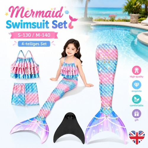 Kids mermaid tail with monofin - kids,