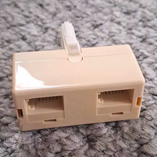 Beige way telephone - beige, 2-way