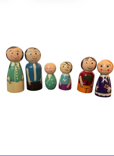 Handmade wooden peg doll - wooden,