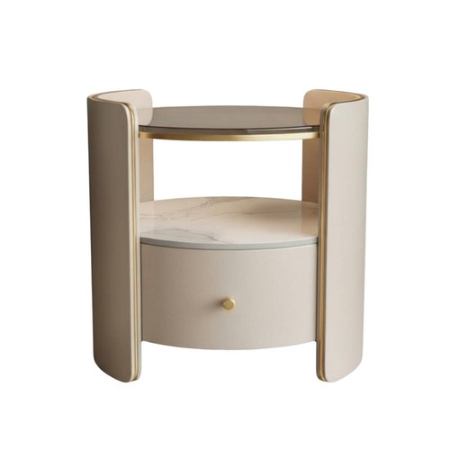 Round nightstand modern - round,