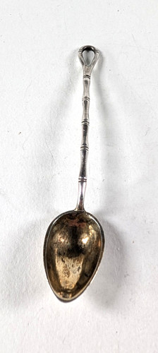 Antique silver snuff spoon - antique,