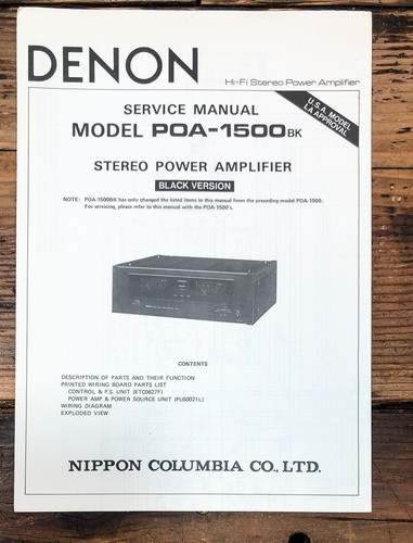 Denon poa 1500 - poa-1500, amplifier