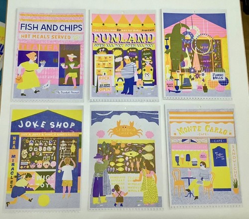 Art print seaside shops my - art, up