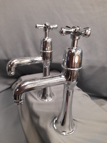 Chrome pillar taps - chrome,