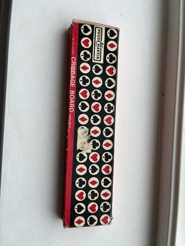 Vintage inlaid wooden cribbage - vintage,