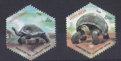 India 2008 mnh aldabra - mnh, 2v,