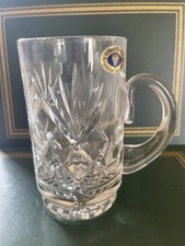 Tutbury Cut Glass English Crystal Tankard/Beer Glass New.