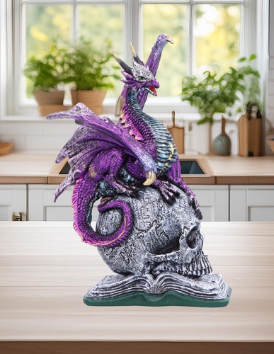 Purple dragon skull - on,