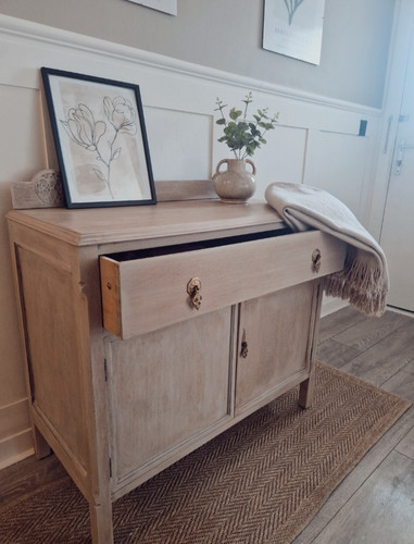 Vintage oak washstand with - oak,