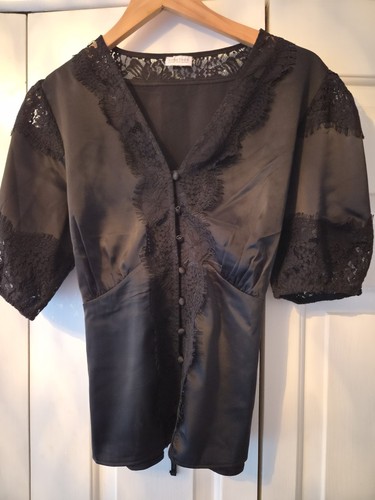 Beautiful women black satin - black,