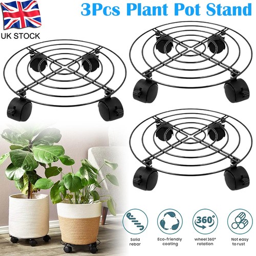 3pcs plant caddy wheels - w/,