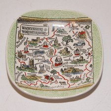 Britannia Designs 12.5cm Pin Dish Warwick and Worcestershire Dartmouth Pottery
