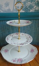 3 tier china cake stand