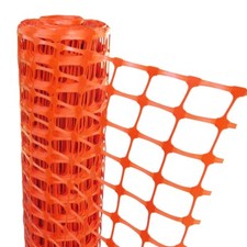PLASTIC MESH BARRIER SAFETY FENCE Metal Steel Fencing Pins Netting Net Orange 1m