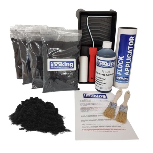 Black flocking kit bulk - black, over
