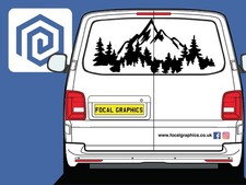 Mountain Forrest Scenic Vinyl Decals For Camper Van Caravan Sticker Graphic