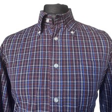 BRUTUS TRIMFIT Shirt Mens LARGE (40-41") Long Sleeve Brown Check