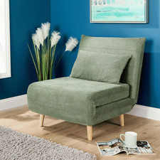 Single green sofa bed - single,