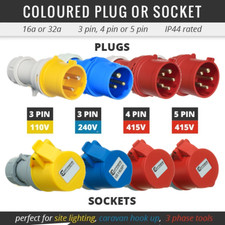 CHOICE OF COLOURED PLUGS AND