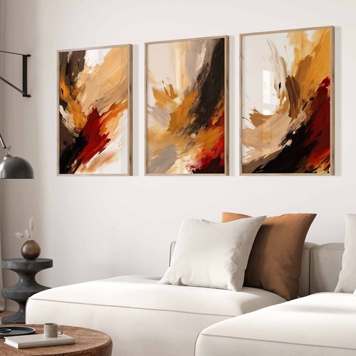 Abstract print set warm - print,