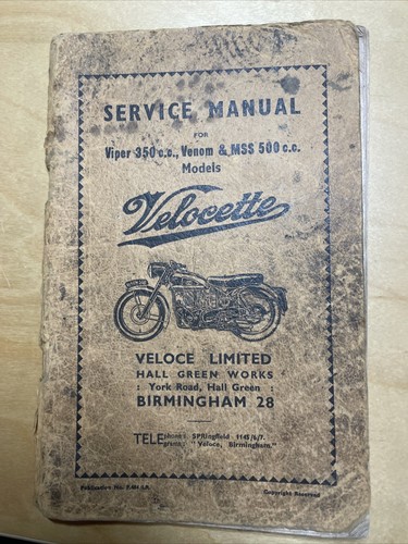 Velocette viper 350cc - venom, &