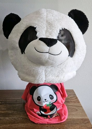 Plush panda bear mask costume - plush,