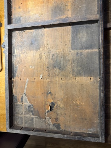 Antique wooden printers drawer - antique,