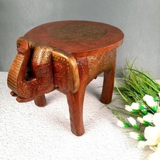 Copper Painted wood Elephant Shape Stool Kids Stool Room Side Stool Office decor