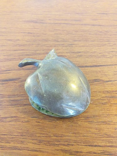 Vintage brass apple desk - brass, paper