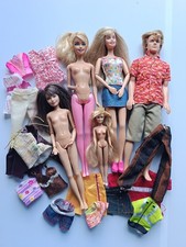 Lotto Barbie Ken Skipper anni 2000 Mini Principessa con vestiti accessori Mattel