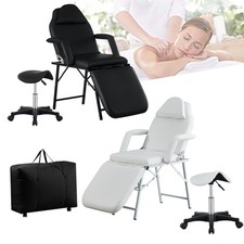 Massage Table Stool Set Folding Beauty Bed Chair Salon Therapy w/Portable Bag