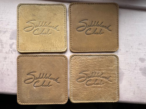 Saddleback leather coasters - leather,