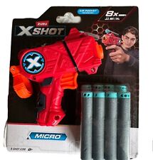 Zuru XShot Micro Red Foam Dart Gun Toy with 8 Darts