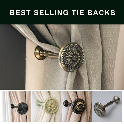Curtain tie backs - backs, vintage