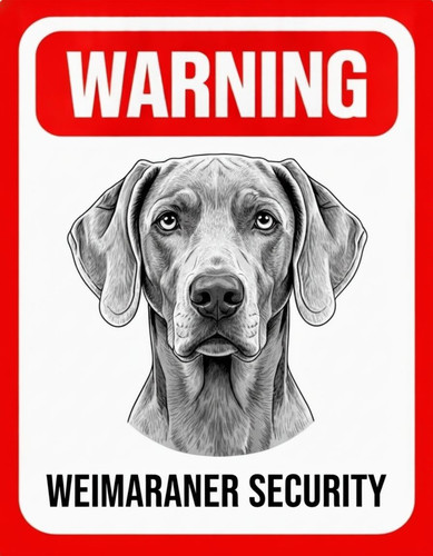 Warning weimaraner security - warning,