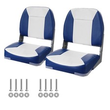2 Pack Boat Seats Low Back Fold-Down Fishing Captain Chair Sponge Padding