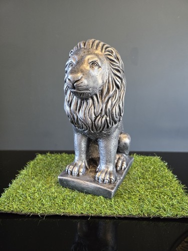 Stone garden lion - garden, statue
