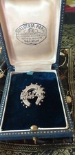 Antique Victorian Silver "Best Wishes" Horseshoe Sweetheart Brooch Chester 1906!